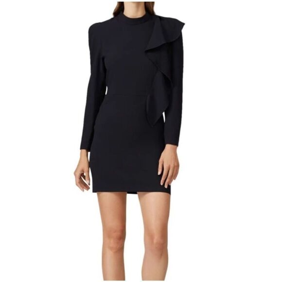 IRO Deteo 3D Ruffle Sheath Dress EU 42 / Black - Picture 4 of 9